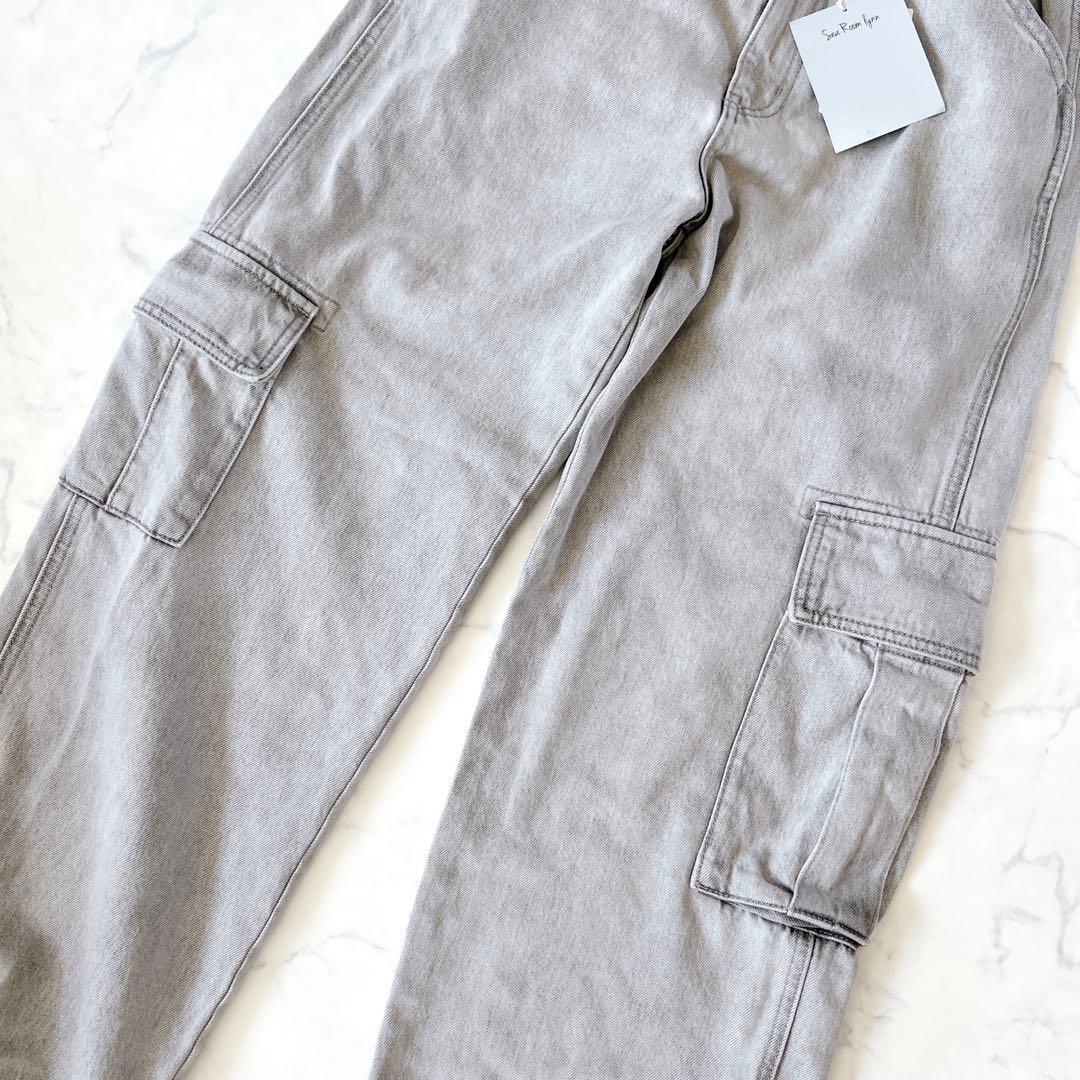 【新品】searoomlynn LOOSEカーゴデニムパンツ　グレー　即完売品