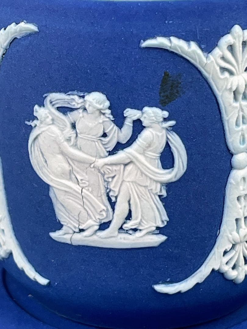 【希少】アンティーク オールドウェッジウッド ジャスパーウェア カップ ソーサー