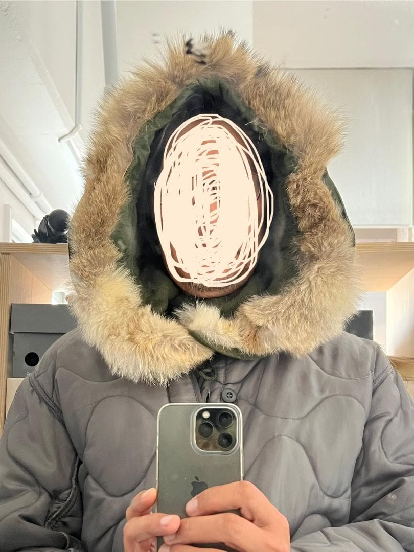 【希少】米軍実物 M51 M65 コヨーテファー フード 1952