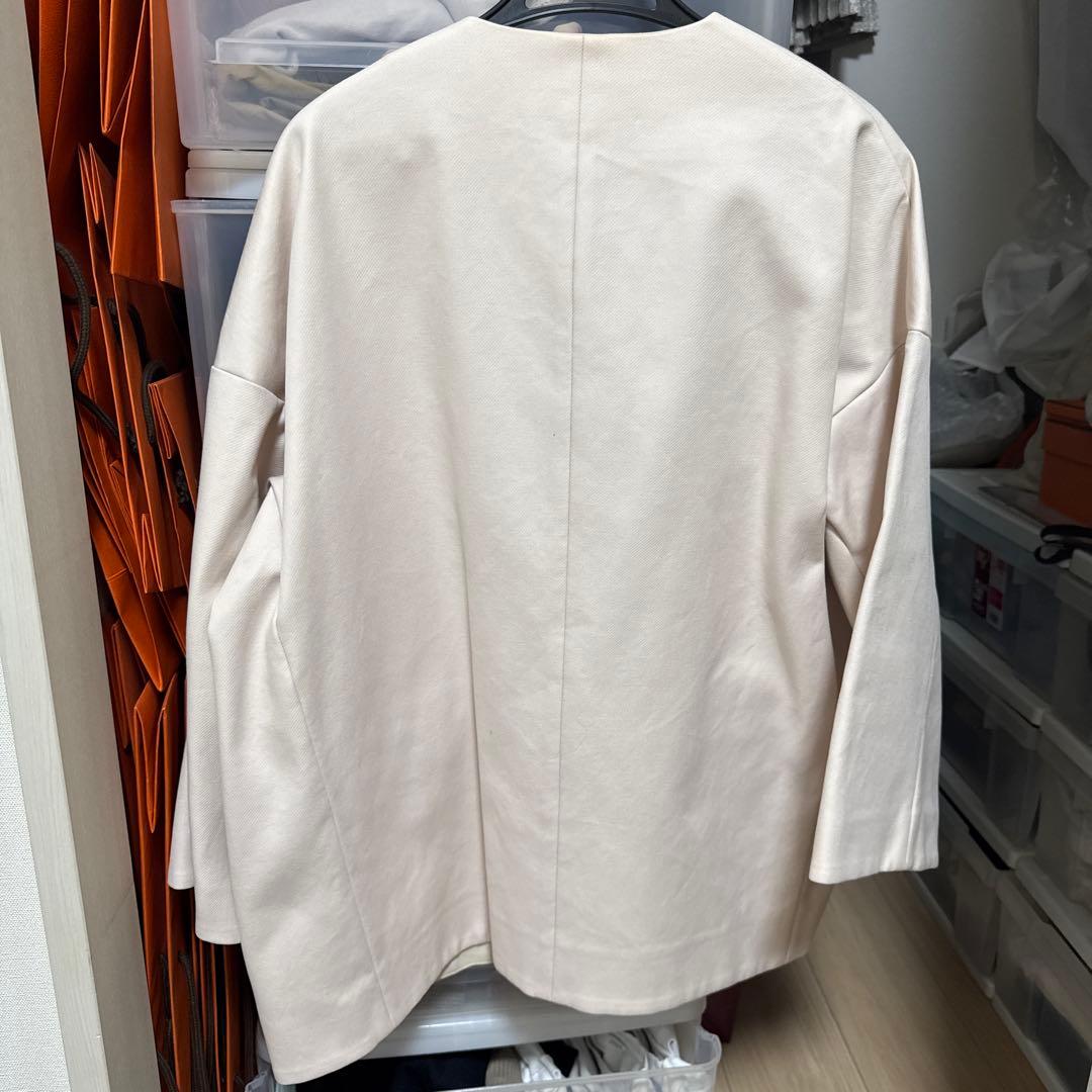 Drawer ノーカラージャケット 36 コート　ドゥロワー