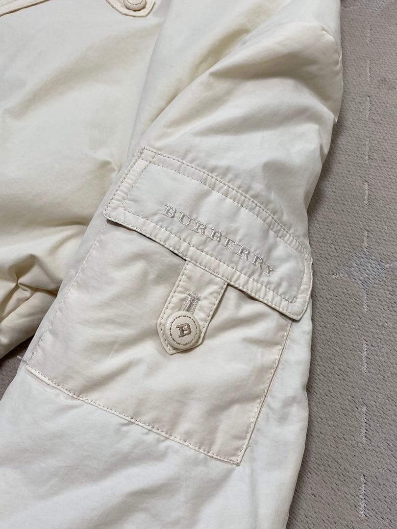 バーバリーロンドン　ロングジャケット　コート　ファー付き　フード　ノバチェック柄