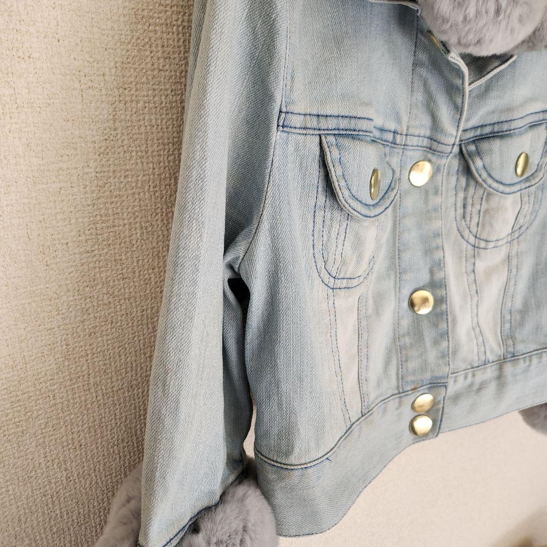 トゥービーシック ToBeChic レッキスファー デニムジャケット コート42