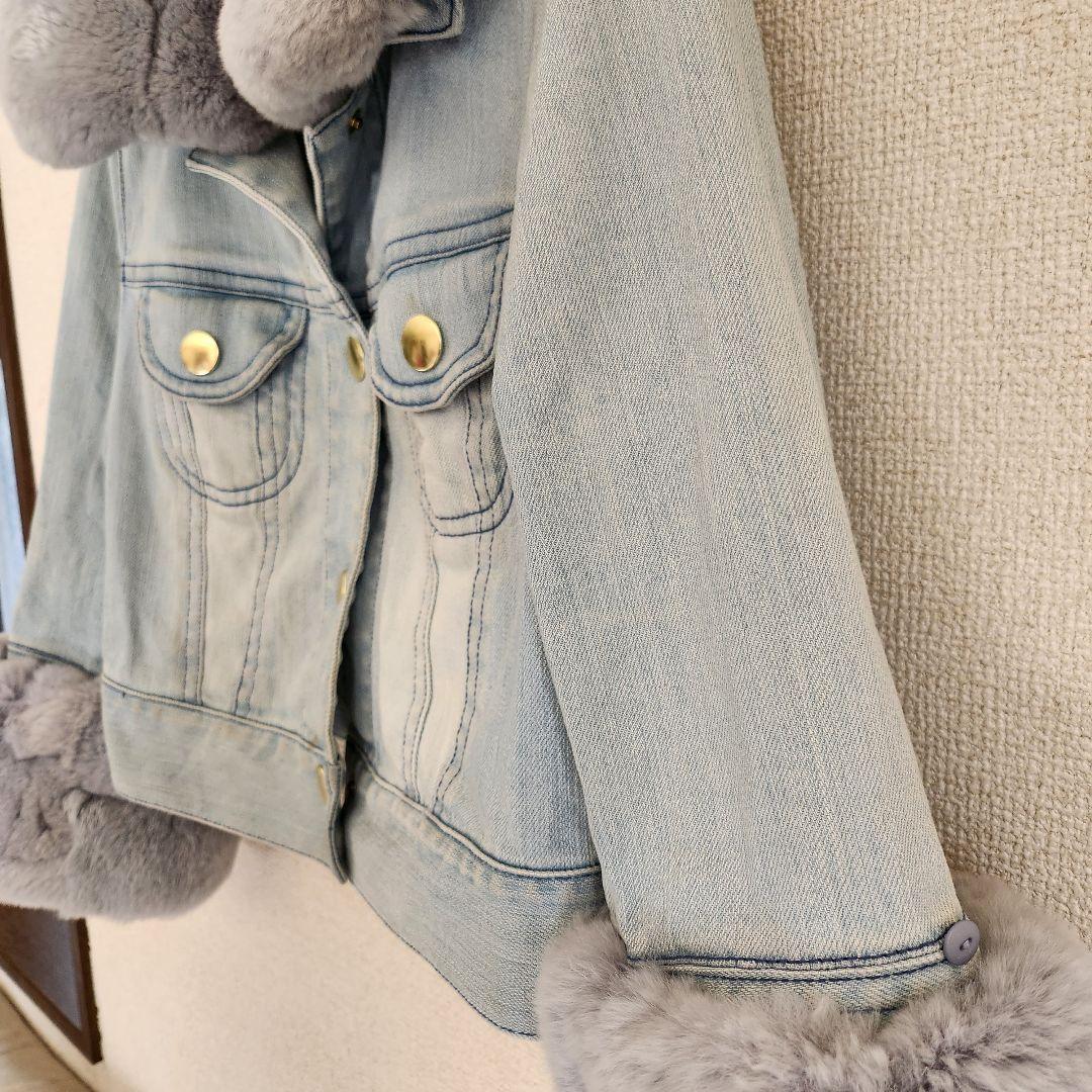 トゥービーシック ToBeChic レッキスファー デニムジャケット コート42