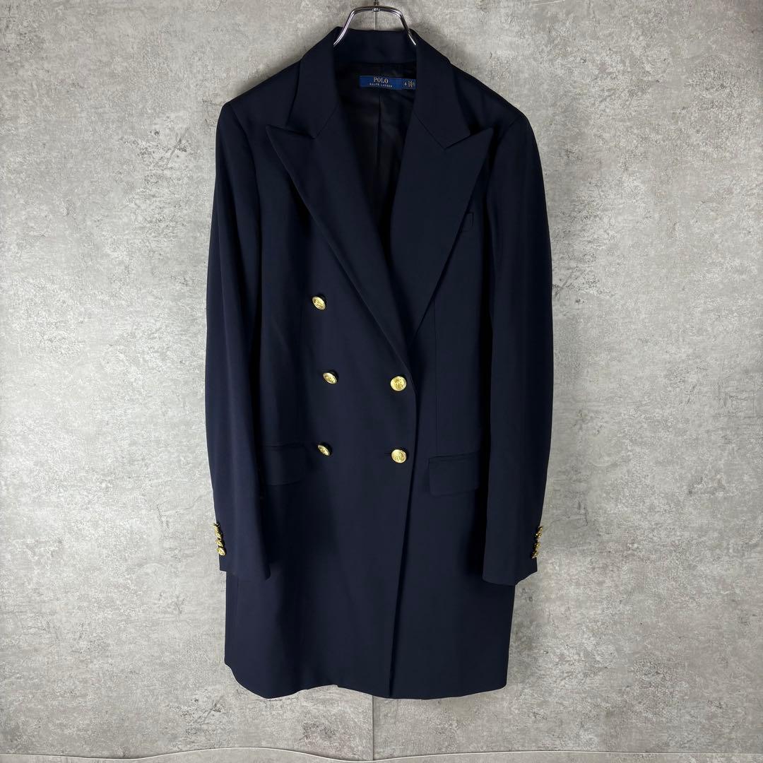 ポロラルフローレン　Ralph Lauren 紺ブレ　ブレザーコート　6 金釦