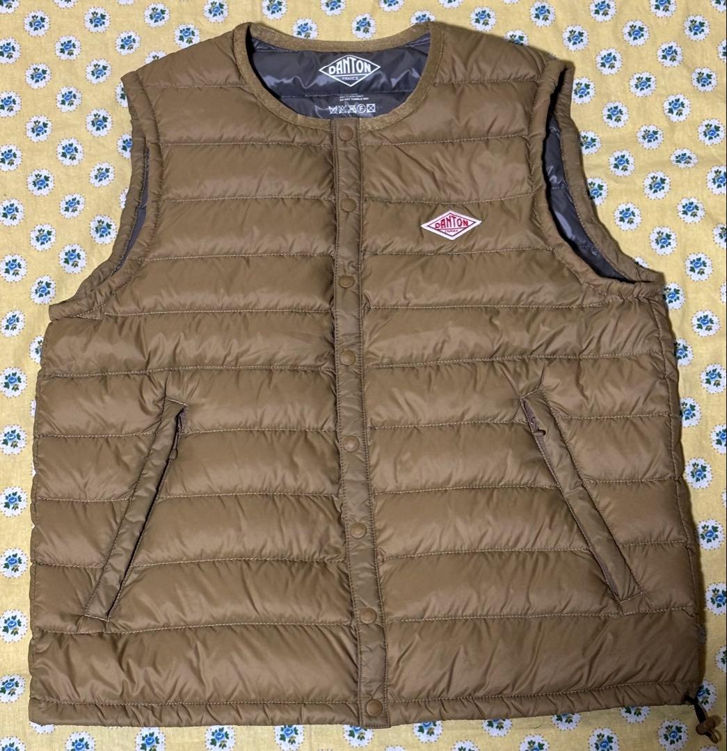 ダントン DANTON インナーダウンベスト ブラウン 34