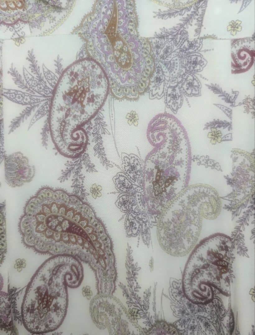 【ANAYI 】アナイ　ペイズリープリントボウタイ ワンピース