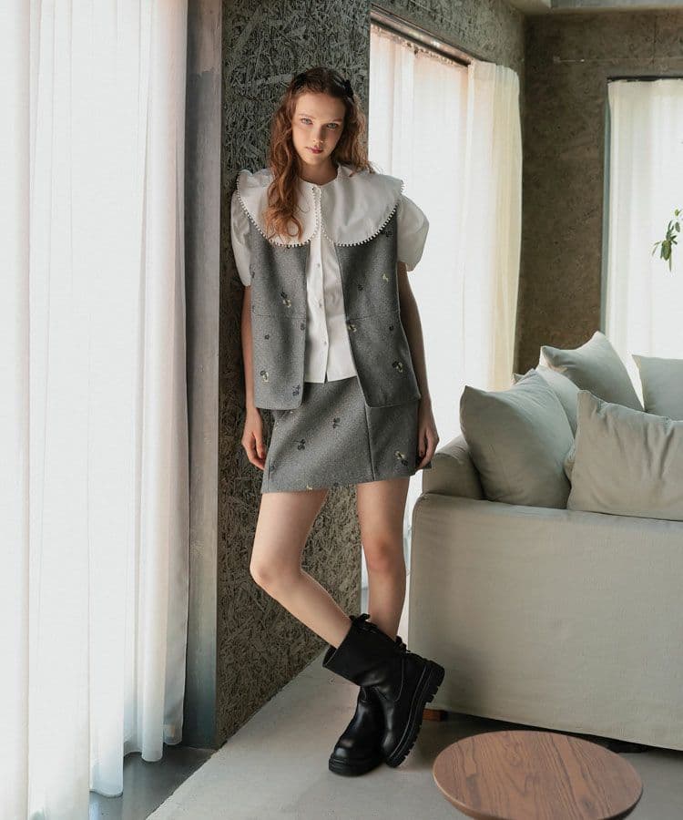 donoban フローレットジレ＆スカート　セットアップ