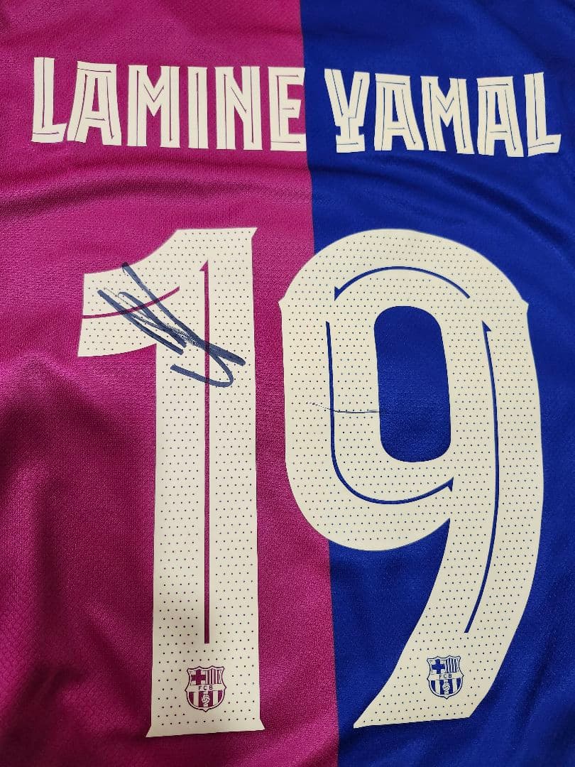 ヤマル サイン バルセロナ サッカー ユニフォーム 正規品 NIKE 証明書付き