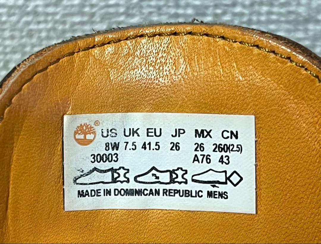 ティンバーランド 3アイレット クラシックラグ(BROWN)