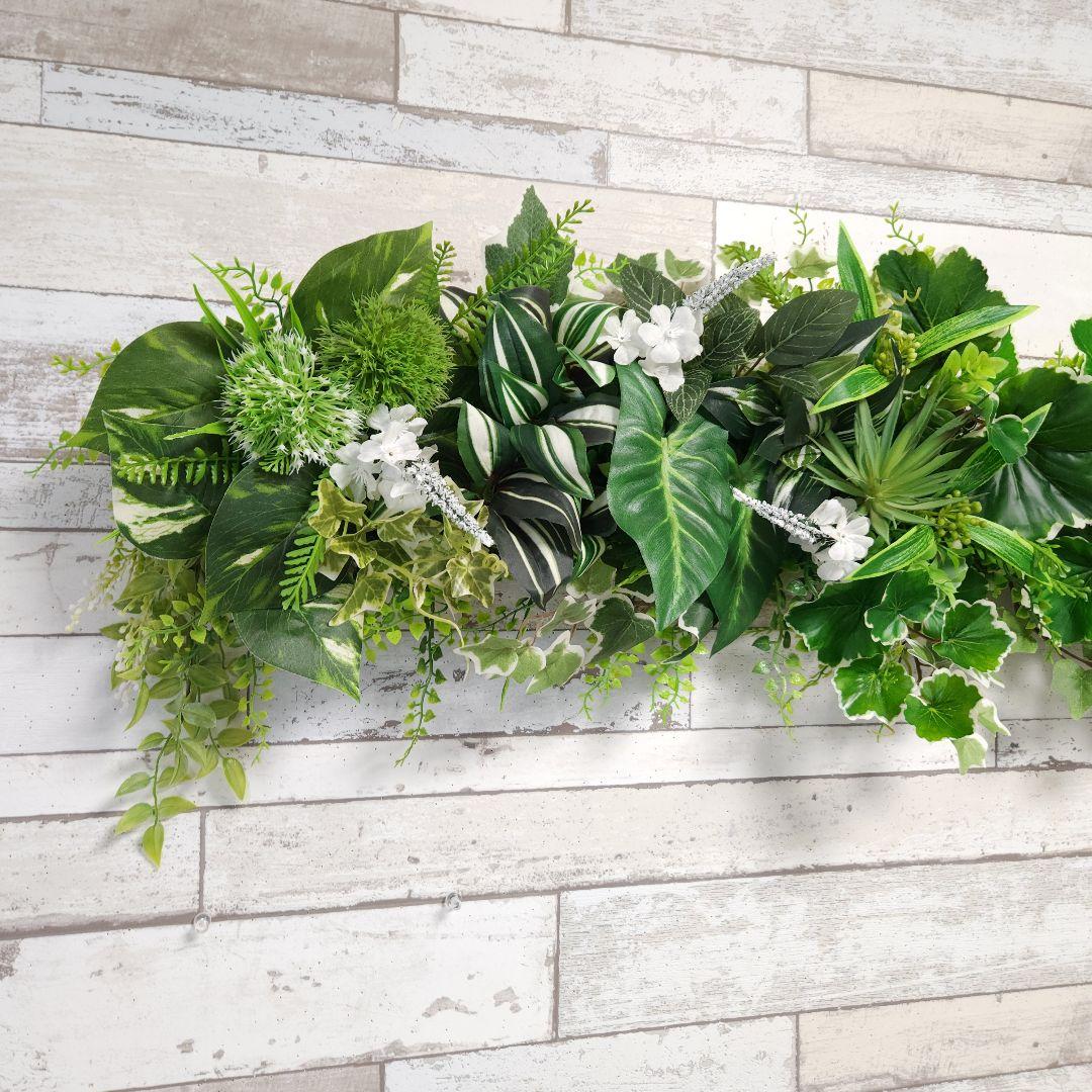 大型☆フェイクグリーンの壁飾り2個セット2024No.280(ウォールグリーン)