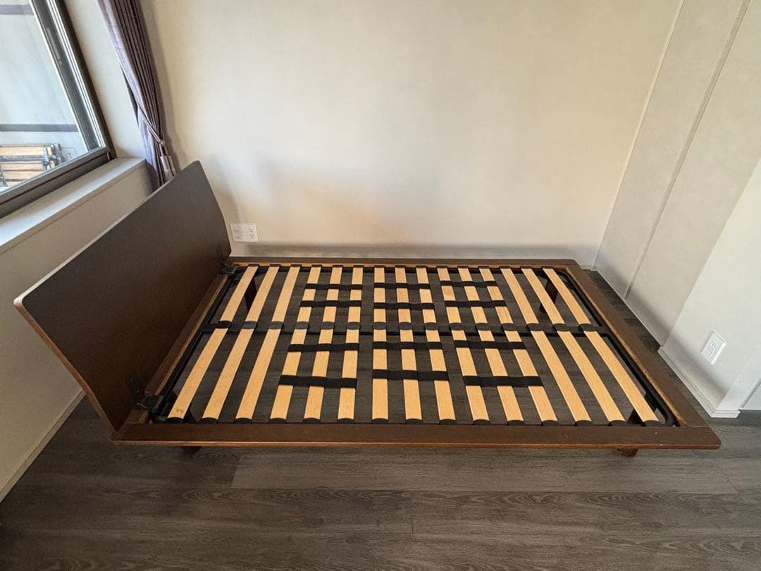 ベッドフレーム セミダブル 無印　ヘッドボード付