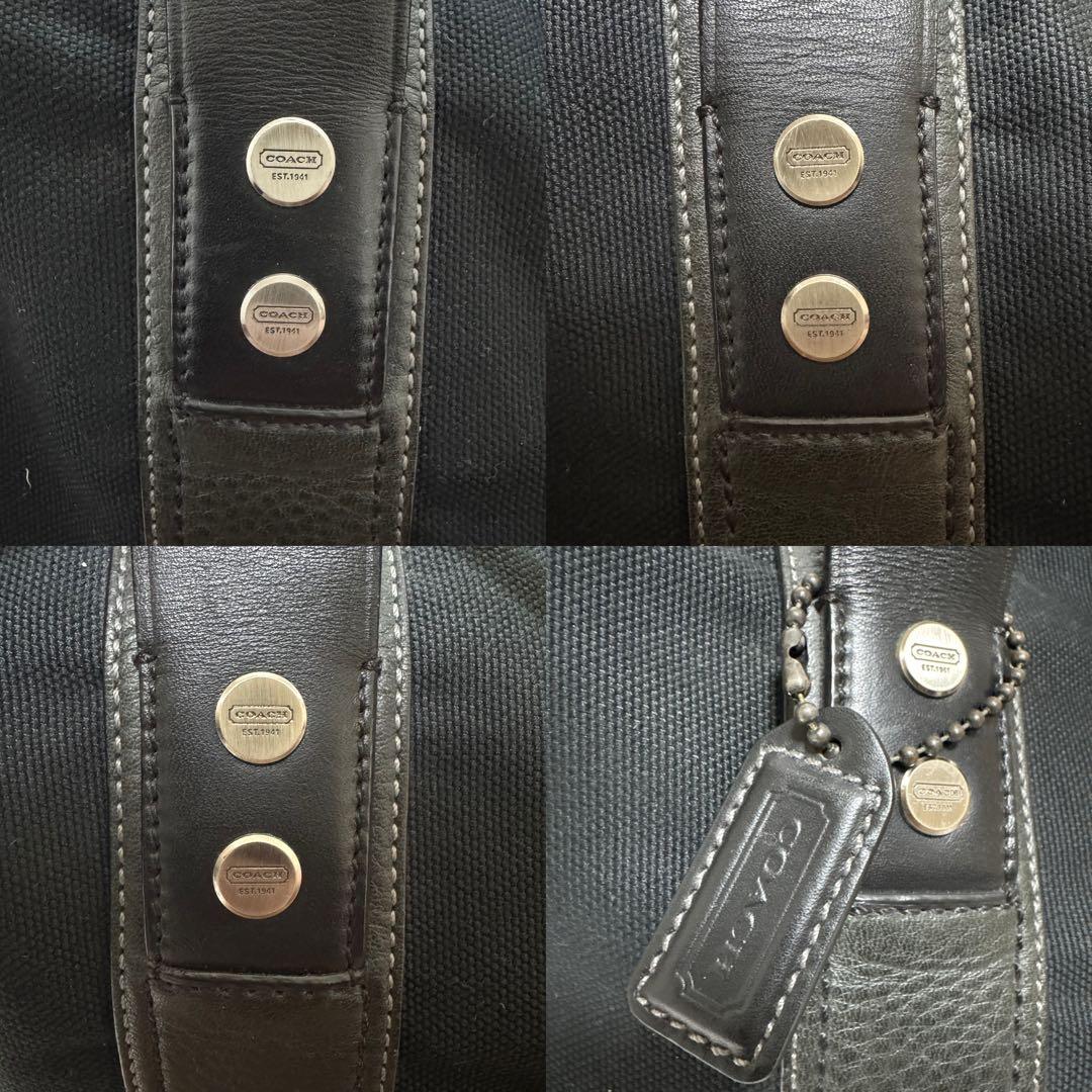 COACH コーチ　牛革　キャンバス　ボストンバック　旅行バック　2wayバック
