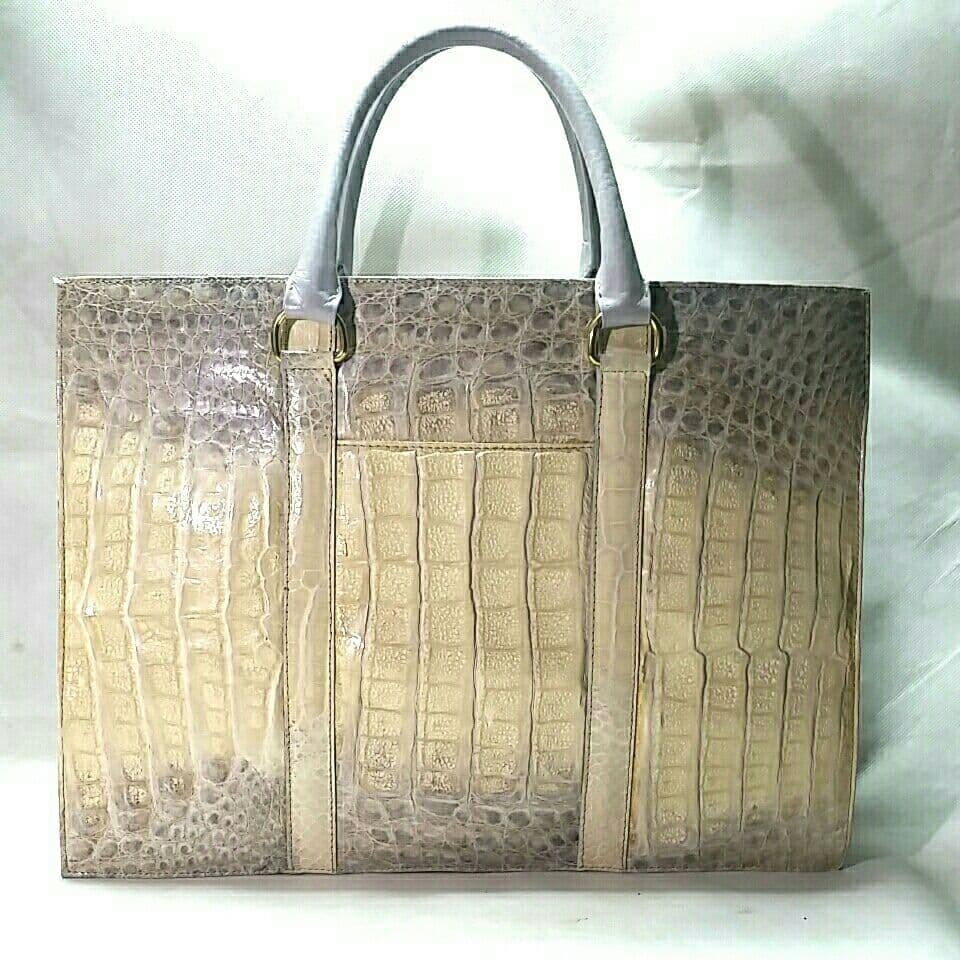 高級品質 ヒマラヤ マット クロコダイル ビジネス トートバッグ