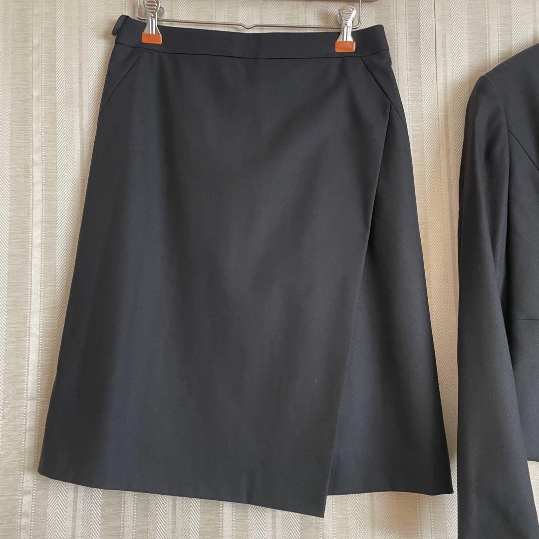 クリーニング済み！23区　Vネックノーカラージャケットスカートスーツ38
