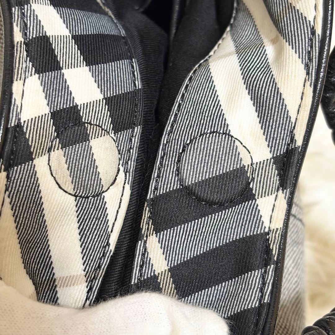 ✨美品✨バーバリーブルーレーベル トートバッグ キャンバス 肩掛け レザー