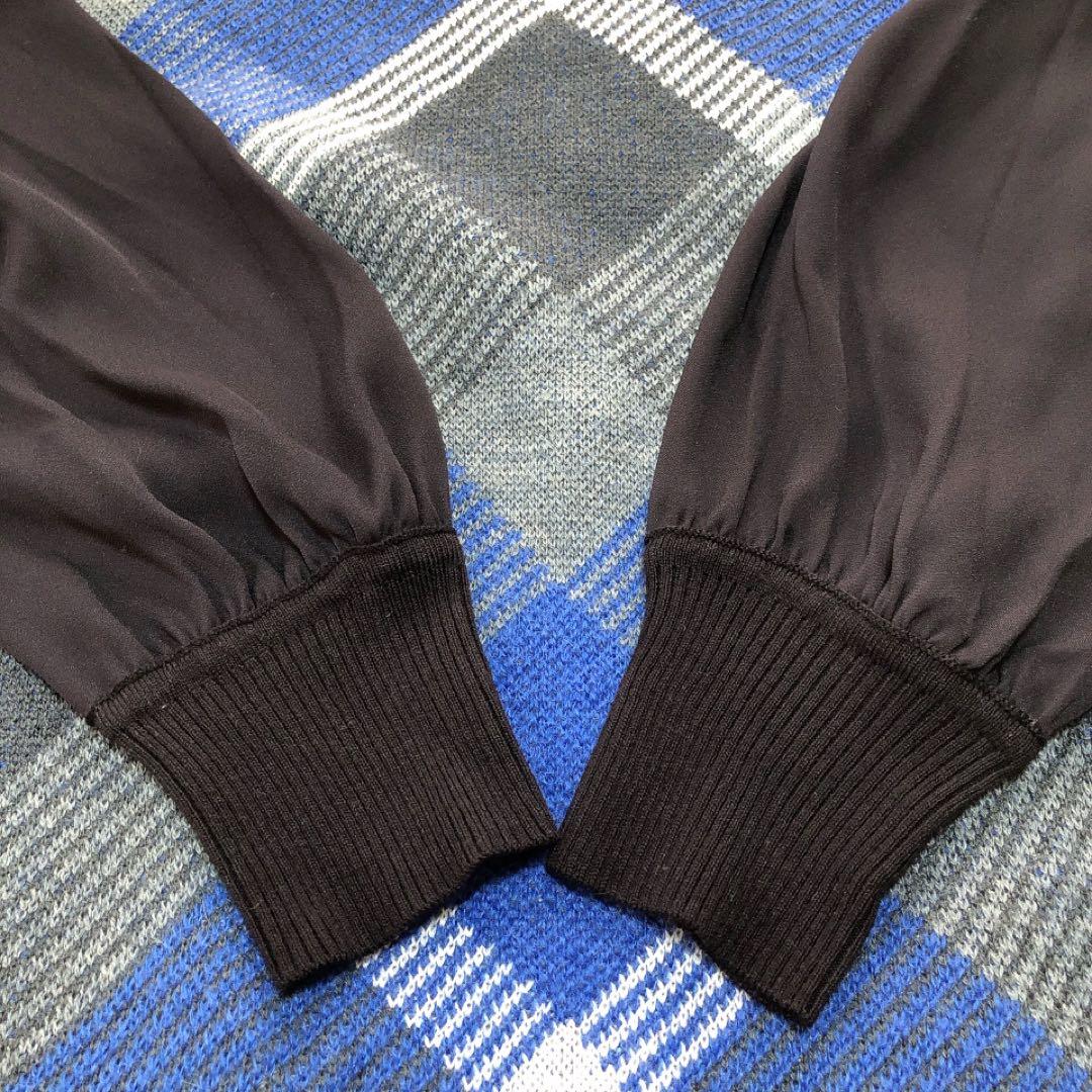 ブルーレーベルクレストブリッジ*ドッキングワンピース チェック ニット 38