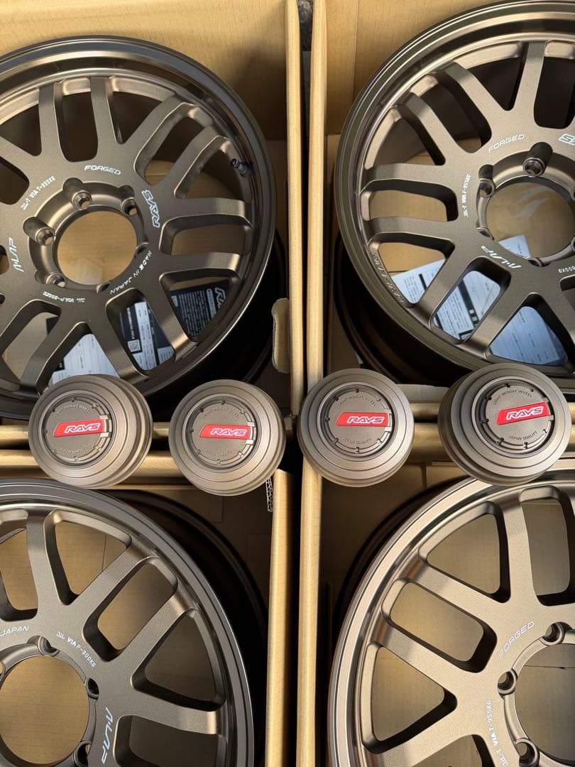 レイズ A・LAP 18×8.5J ＋19 ブロンズホイール4本セット