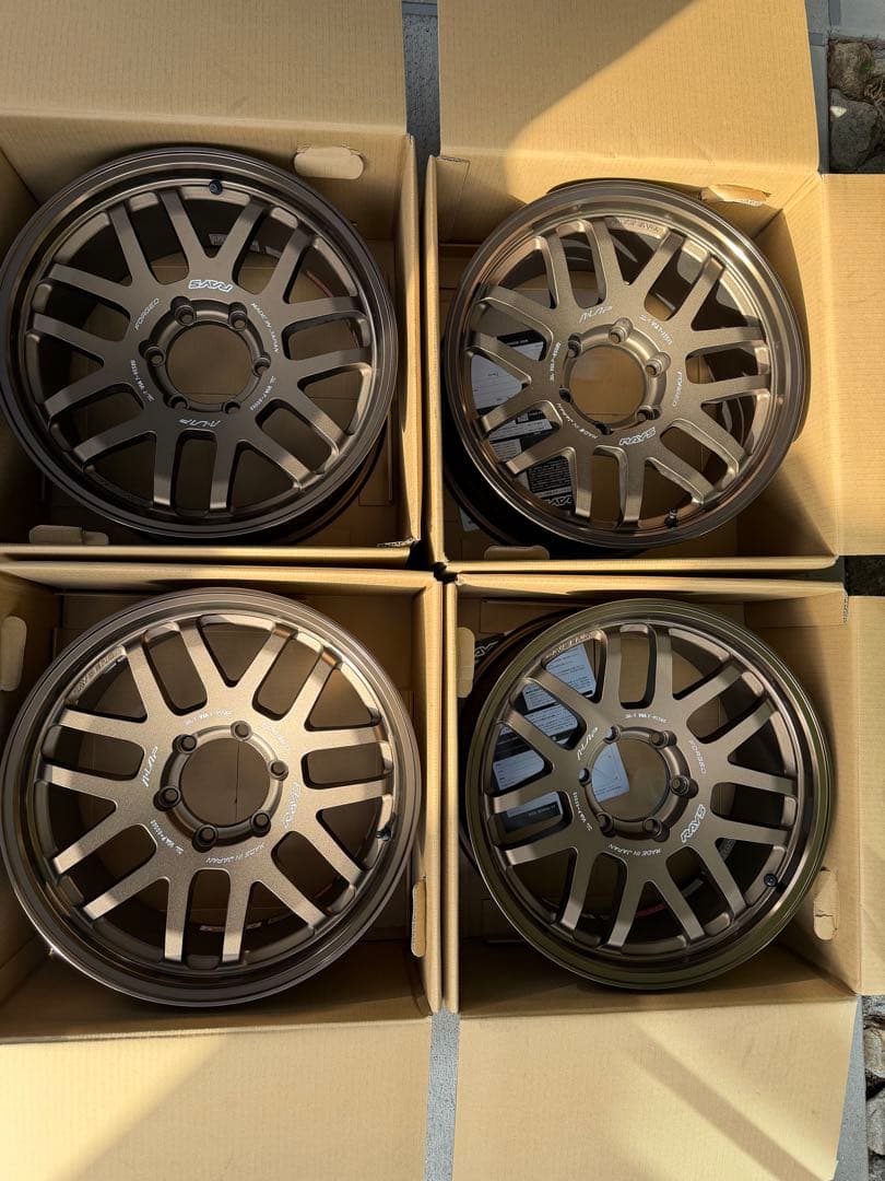 レイズ A・LAP 18×8.5J ＋19 ブロンズホイール4本セット