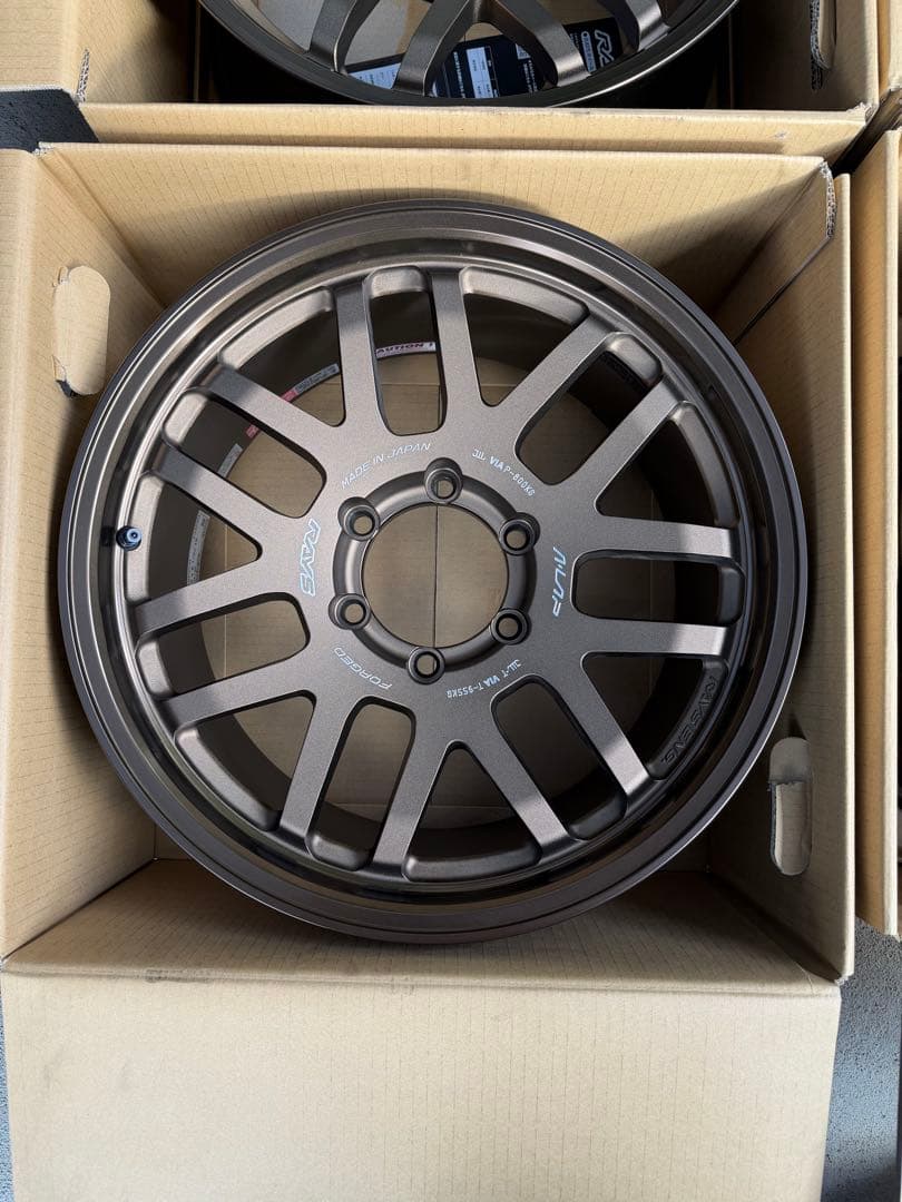 レイズ A・LAP 18×8.5J ＋19 ブロンズホイール4本セット