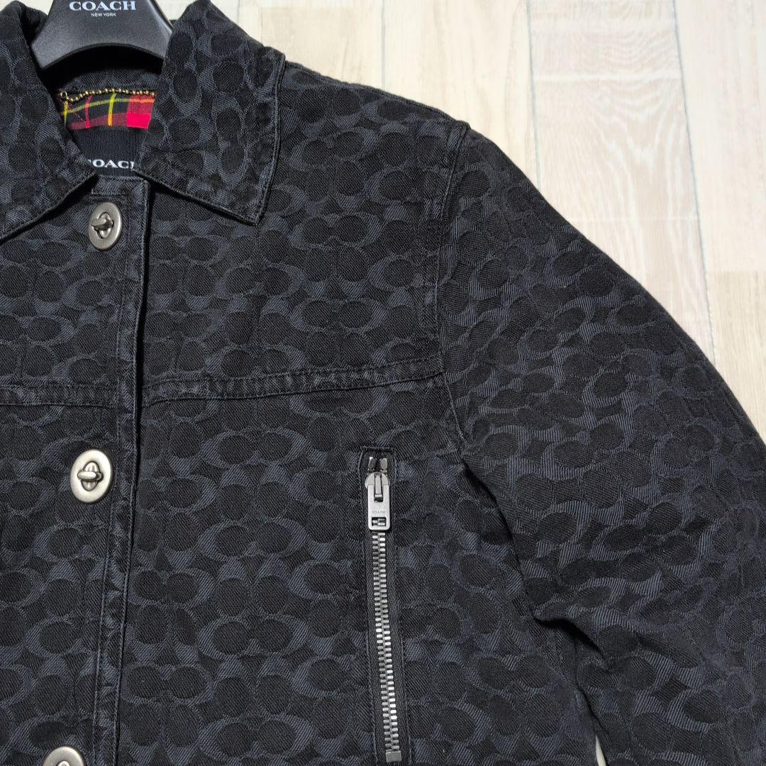 COACH コーチ シグネチャー ジャカード デニム レディース XS