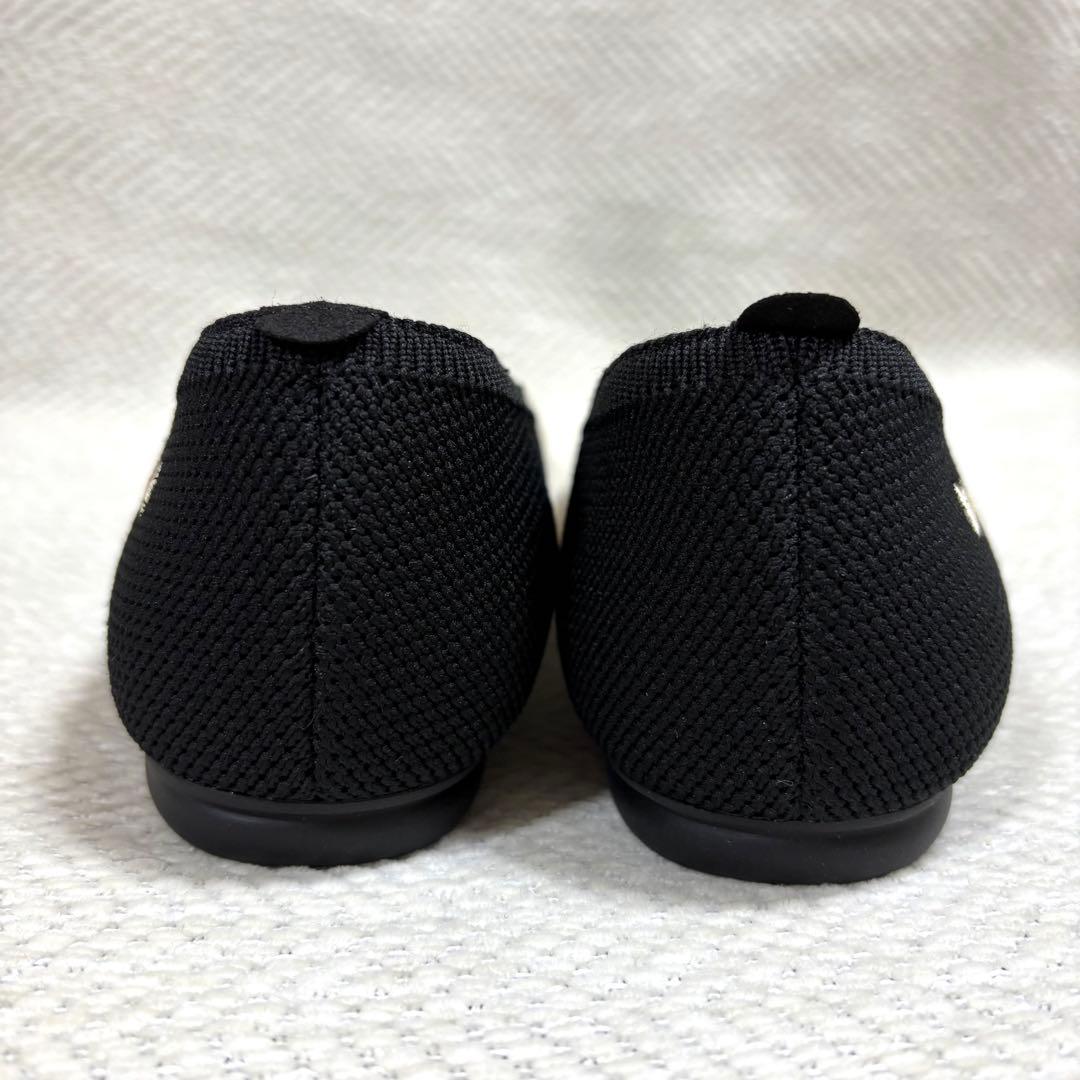 新品 VIVAIA バイカラー リボン フラットシューズ コンフォートシューズ