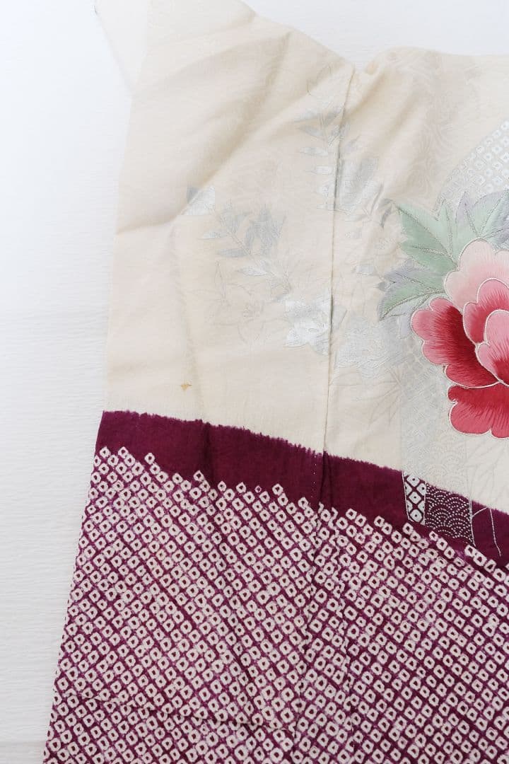 振袖フルセット ボルドー絞り／牡丹刺繍　成人式　卒業式