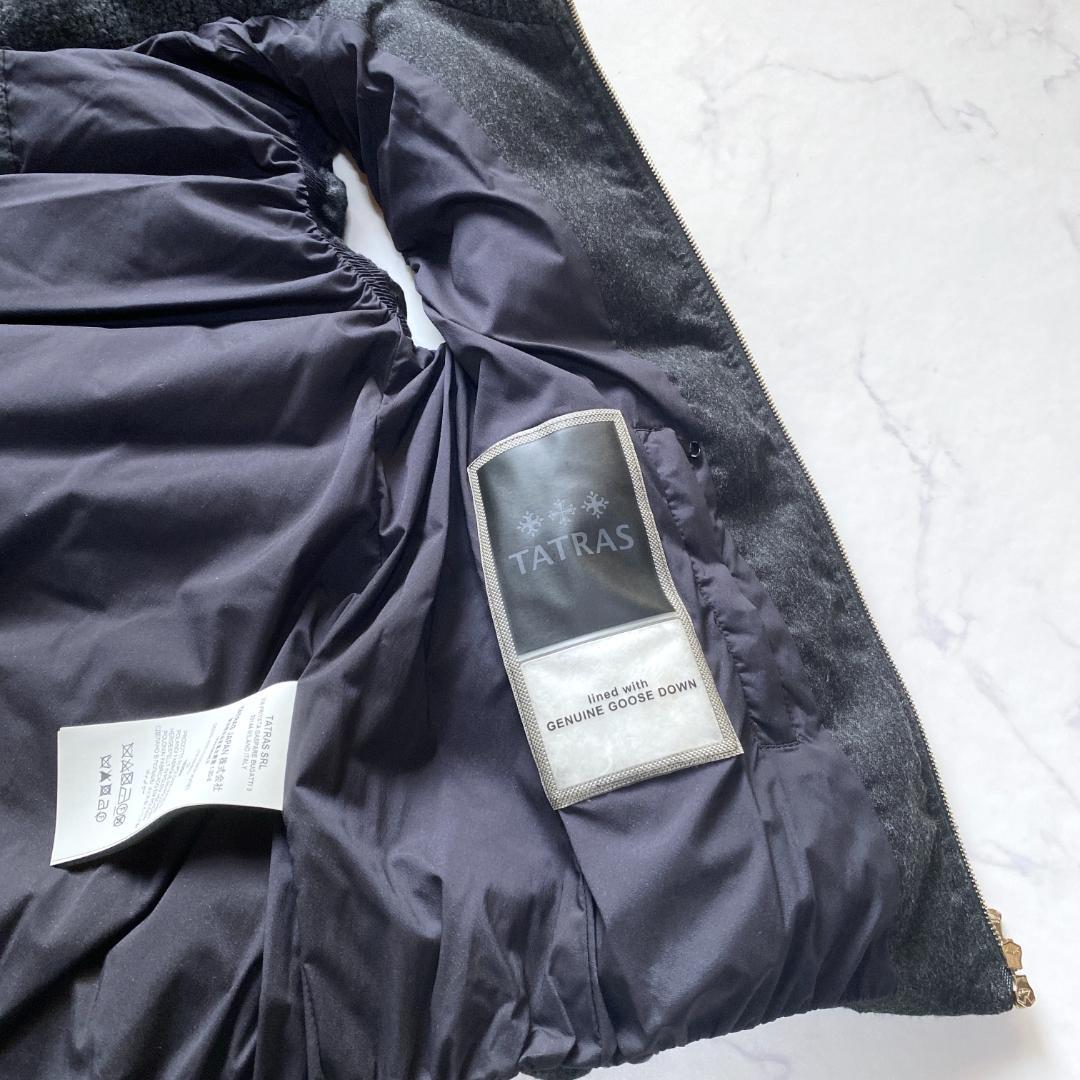 美品✨TATRAS タトラス ルセラ ダウンベスト フード ファー グレー M