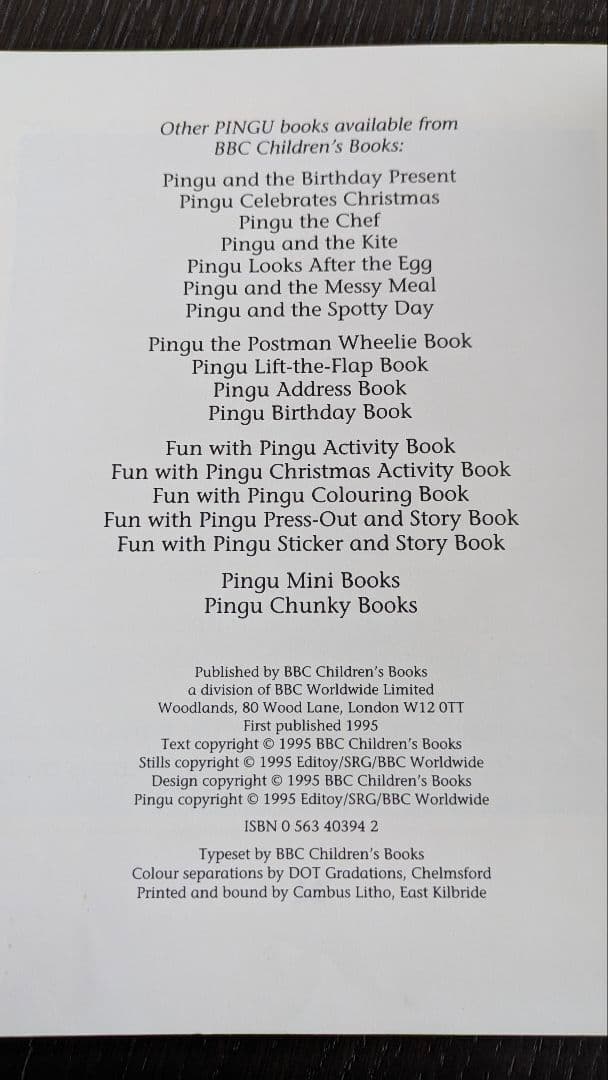 希少 英語版 ピングー 絵本 《PINGU and the Circus》初版