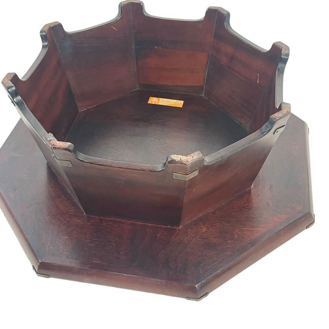 HR276 【レア】松本民芸家具 八角膳 ミズメザクラ 飾り台 花台 座卓机