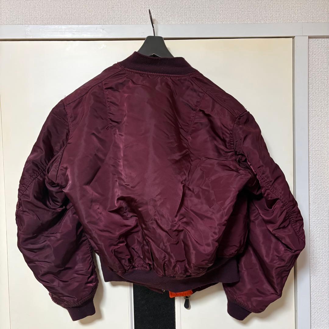 【希少カラー】 ALPHA MA-1 80s~90s USA製 ボルドー