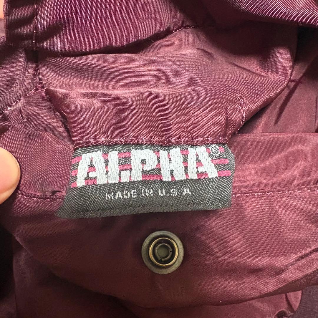 【希少カラー】 ALPHA MA-1 80s~90s USA製 ボルドー