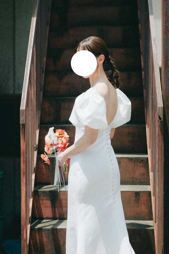 DRESS PRODUCTION パフスリーブバックVマーメイドドレス W253