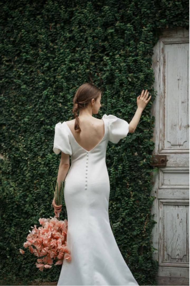 DRESS PRODUCTION パフスリーブバックVマーメイドドレス W253