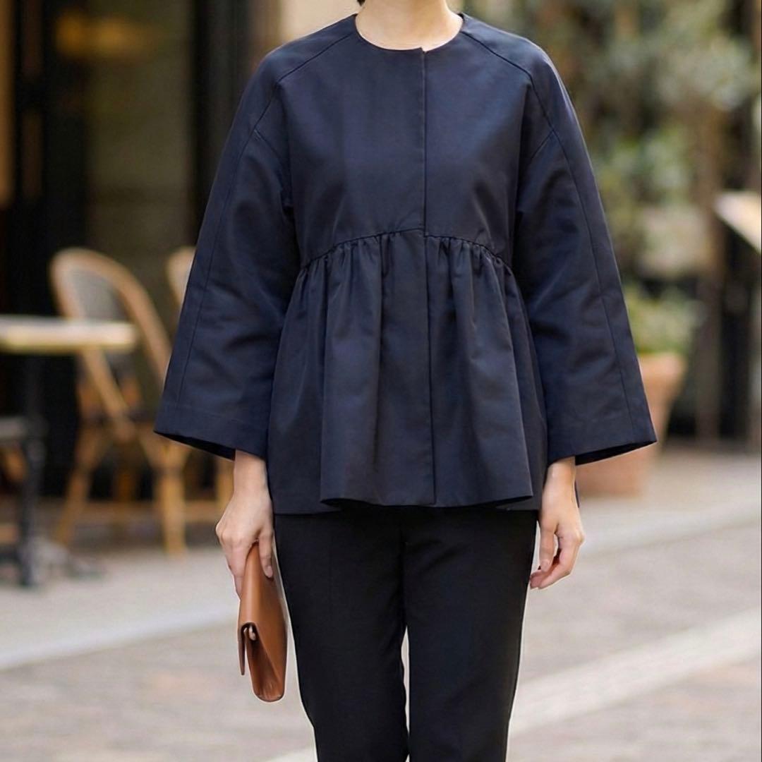 美品　yori shirocon ロッシェショートコート　ノーカラー　ジャケット