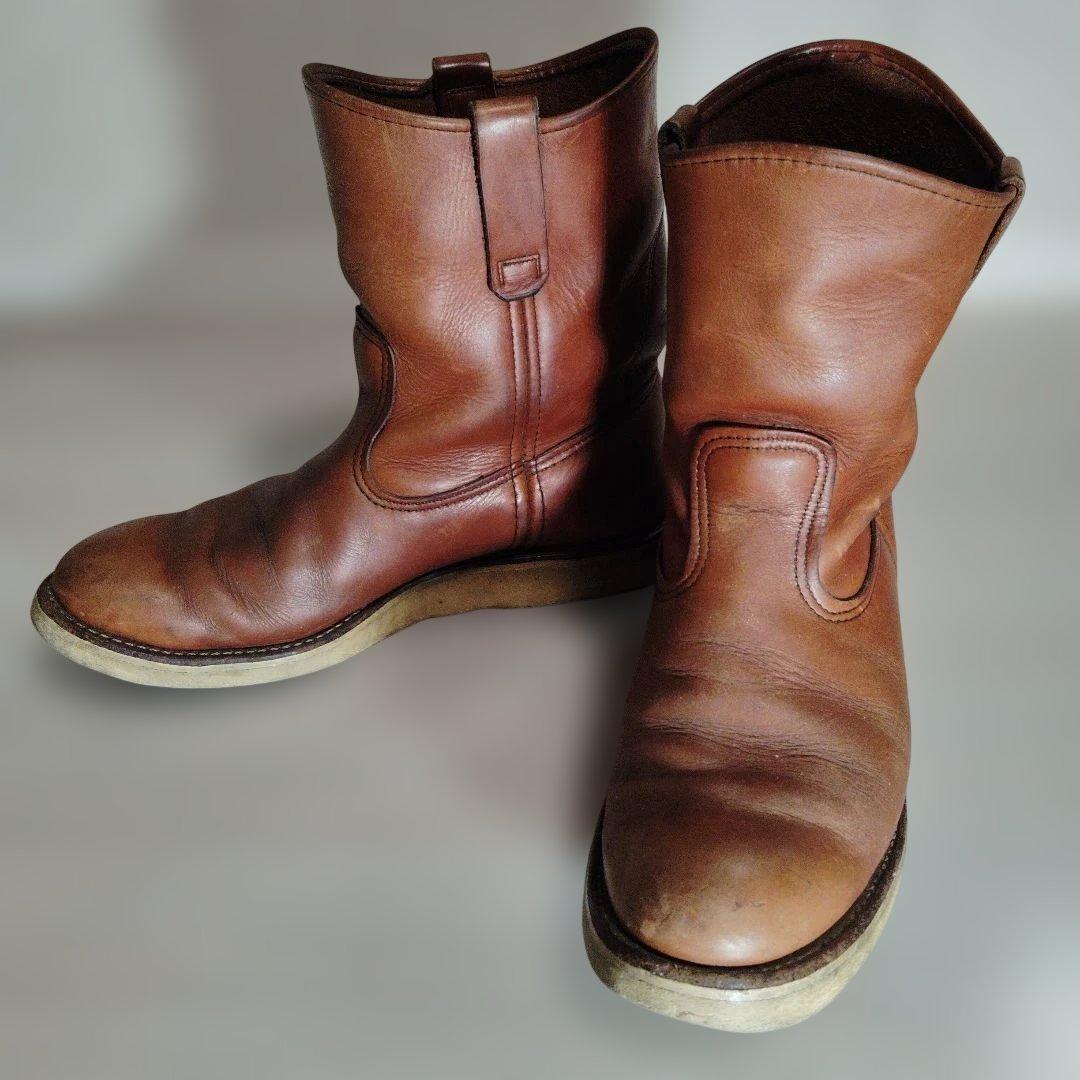 や*そ様 US10Ｂ 28㌢　犬タグ　RED WING ペコスブーツ　茶