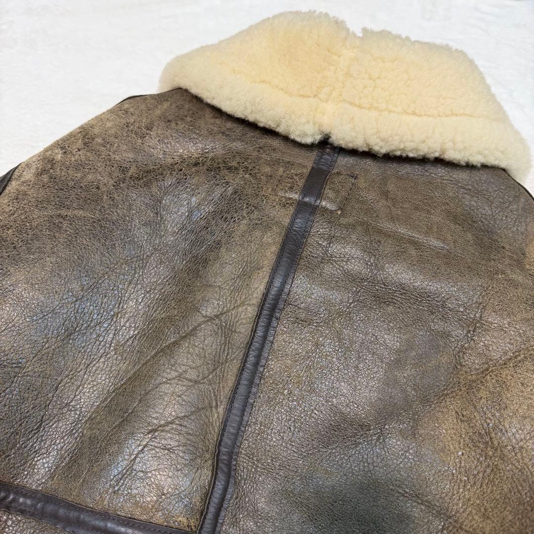 SIZE40 AVIREX B-3 ムートンジャケット 羊革 本革 USA