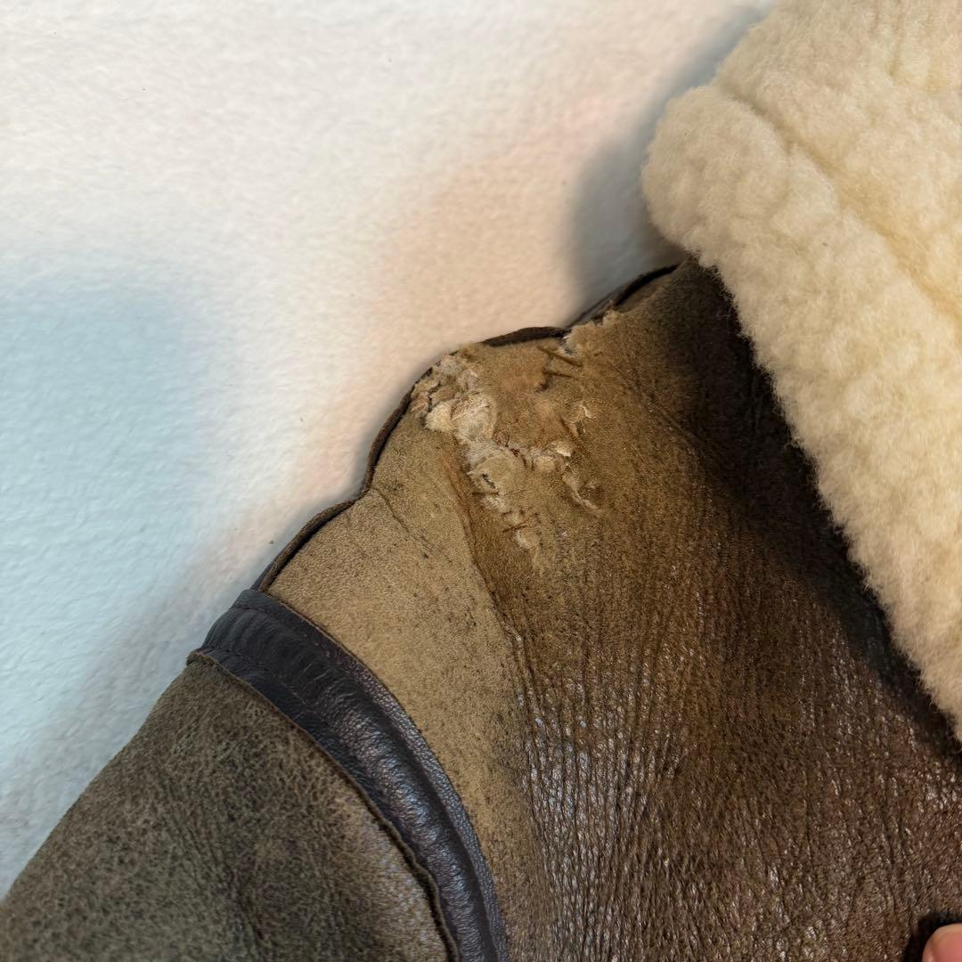 SIZE40 AVIREX B-3 ムートンジャケット 羊革 本革 USA