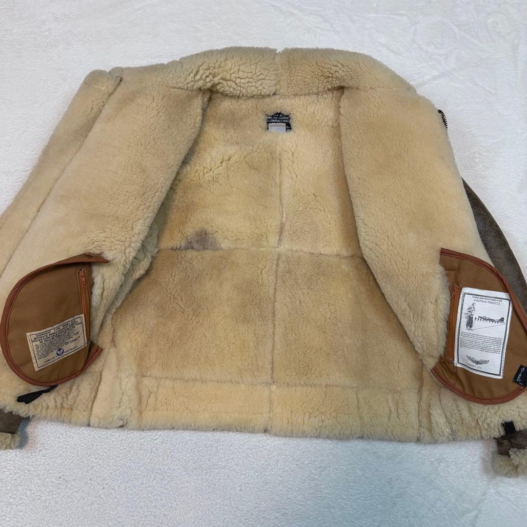 SIZE40 AVIREX B-3 ムートンジャケット 羊革 本革 USA