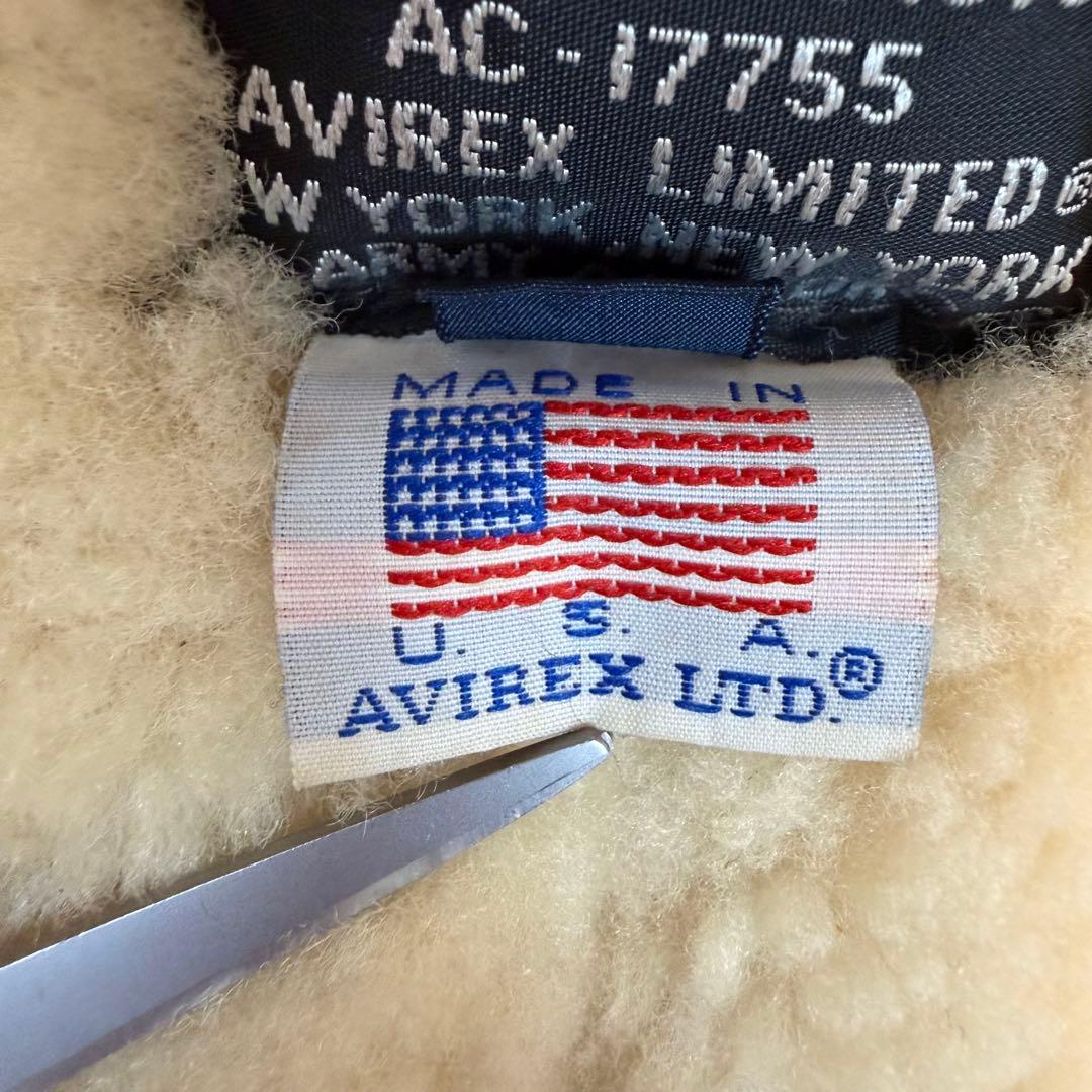 SIZE40 AVIREX B-3 ムートンジャケット 羊革 本革 USA