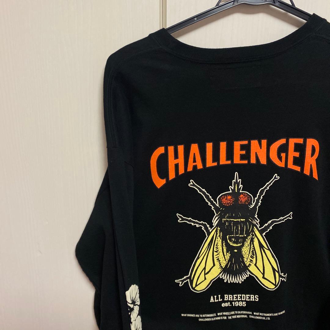 未使用 廃盤モデル CHALLENGERロングスリーブハイビスカスTシャツ 黒