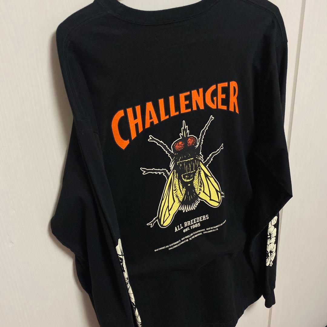 未使用 廃盤モデル CHALLENGERロングスリーブハイビスカスTシャツ 黒