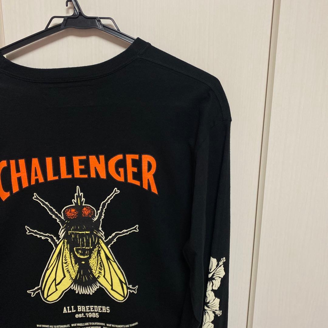 未使用 廃盤モデル CHALLENGERロングスリーブハイビスカスTシャツ 黒