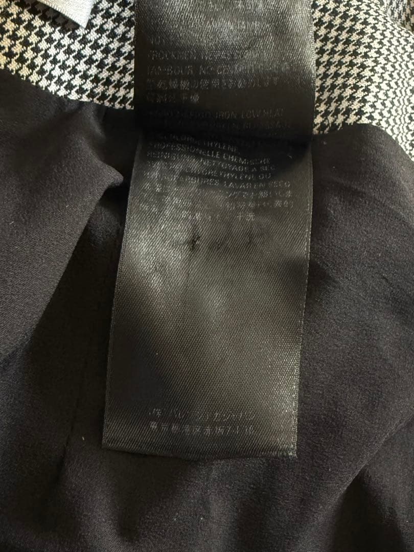 BALENCIAGAバレンシアガ アシンメトリー フリル千鳥格子スカート 34