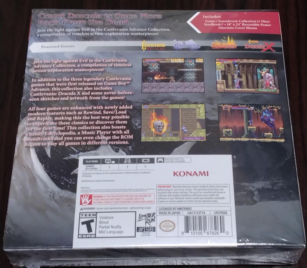 キャッスルヴァニア アドバンス コレクション 限定版 悪魔城ドラキュラ 北米版