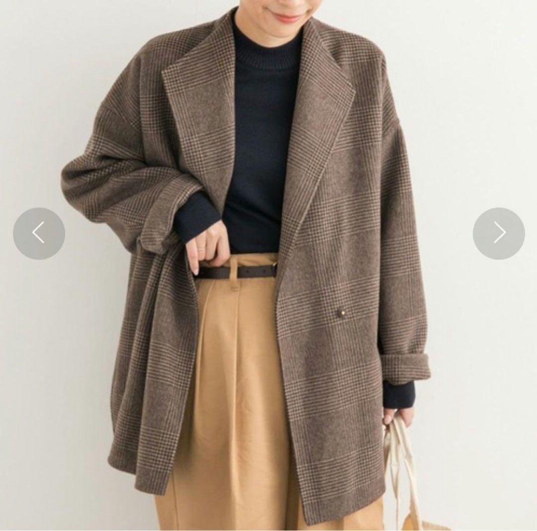 【美品】 DOORSウールリバーミドルガウンコート