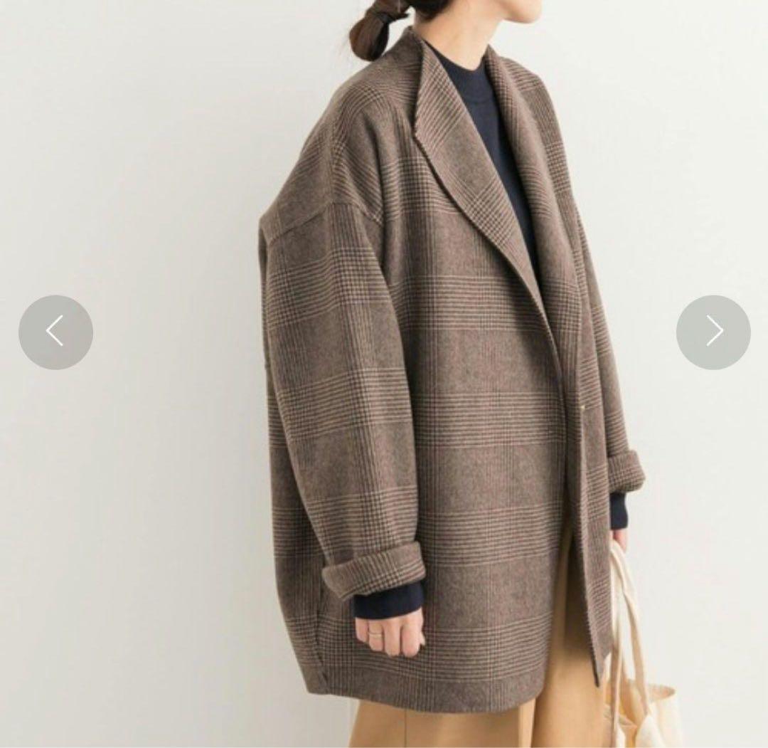 【美品】 DOORSウールリバーミドルガウンコート