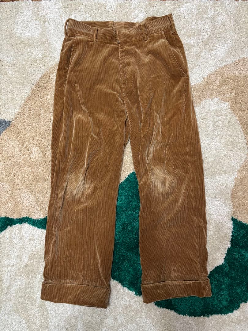AURALEE コーデュロイパンツ ブラウン 太畝