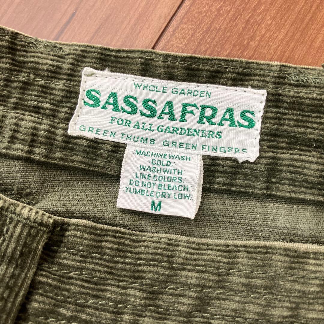 ササフラス コーデュロイ ワークパンツ グリーン M