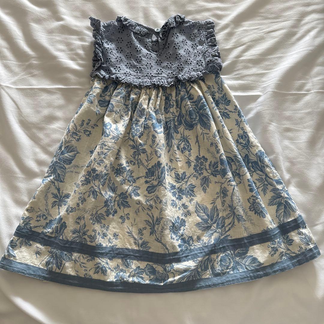 ワンピース Bonjour diary BLUE PIA DRESS 6y