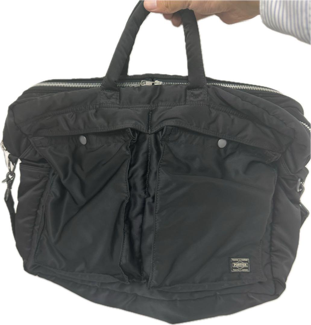 【希少美品】大容量PORTER タンカー 2WAY ボストンバッグ ブラック